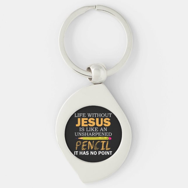 Chaveiro Vida Sem Jesus Engraçado Fé Religiosa Cristã (Frente)