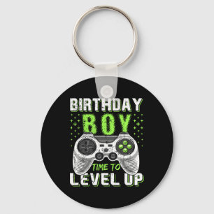 Chaveiro Vídeo Game do Menino de Aniversário Subiu de Level