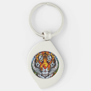 Chaveiro Vidro colorido de tigre