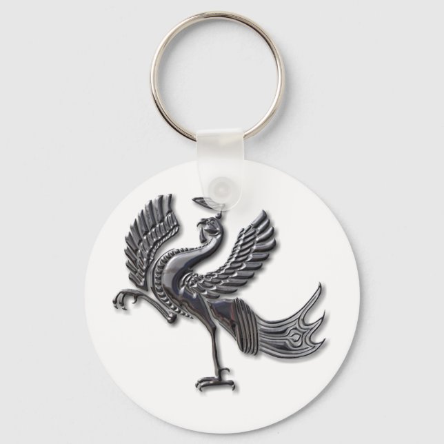 Chaveiro Vidro de pássaro vermelho (Frente)