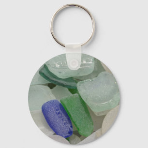 Chaveiro Vidro de Praia Pálido