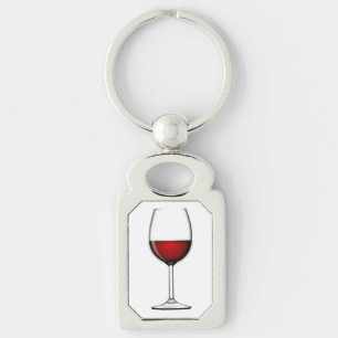 CHAVEIRO VIDRO DE VINHO VERMELHO