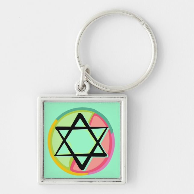 Chaveiro Vidro manchado - (Frente)