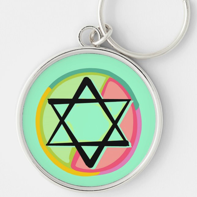 Chaveiro Vidro manchado - (Frente)