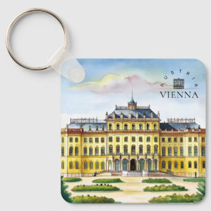 Chaveiro Viena Áustria Aquarela Cidade Memória de Viagem
