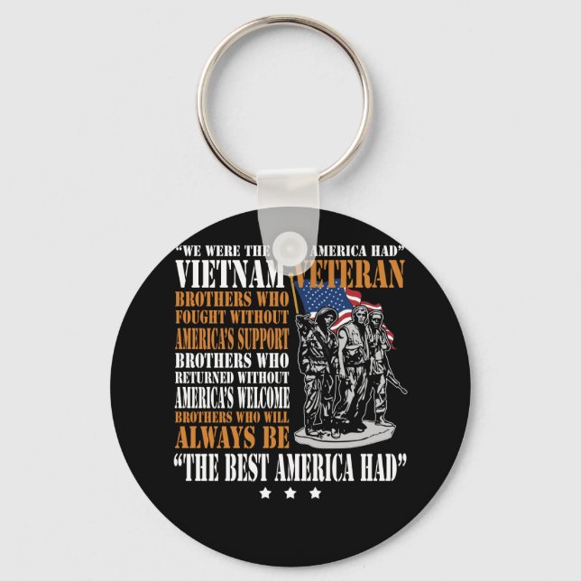 Chaveiro Vietnã Veterano A Melhor América Tinha Uma Camisa  (Frente)