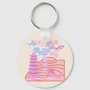 Chaveiro Vietnã, Viagem Art, rosa