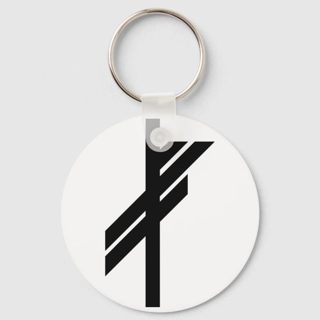 Chaveiro Viking Rune - Sorte - Preto (Frente)