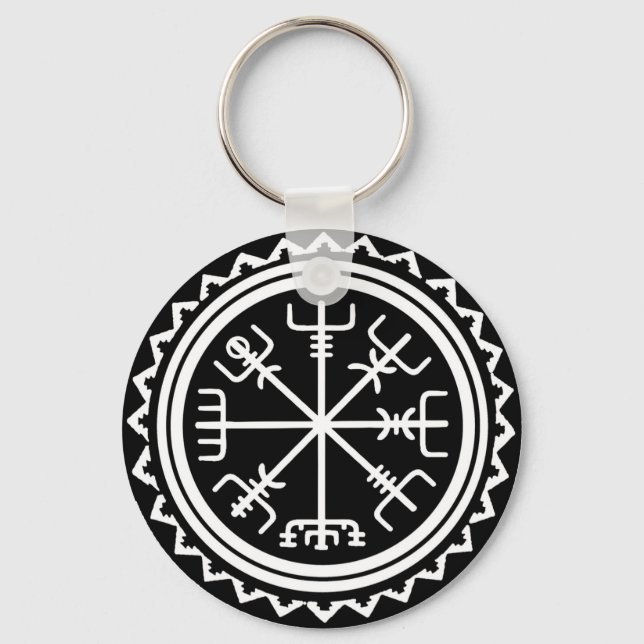 Chaveiro Viking Vegvisir Compass Náutico (Frente)