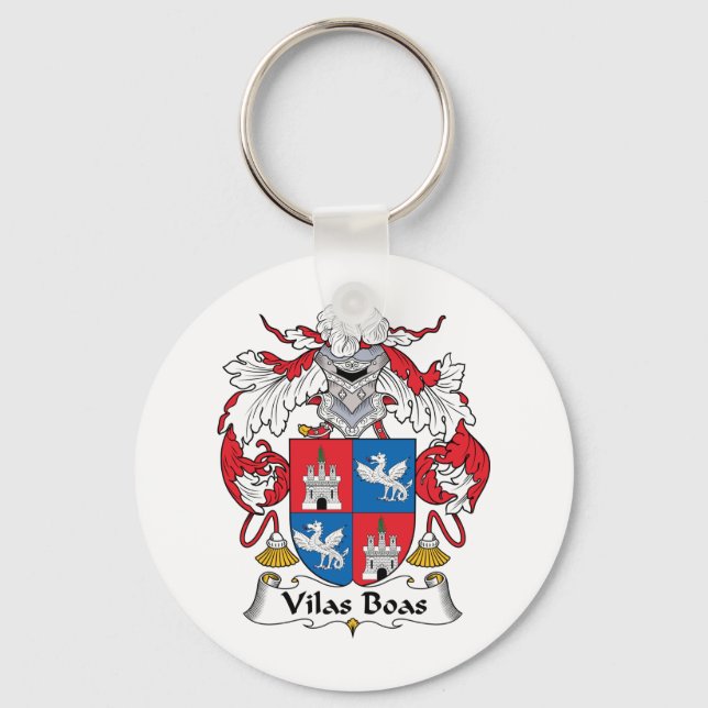 Chaveiro Vilas Boas Family Crest (Frente)