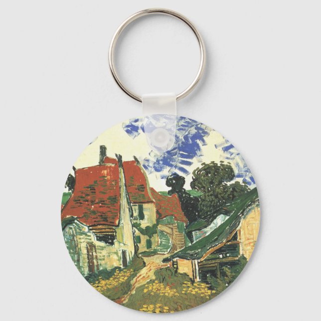 Chaveiro Village Street em Auvers por Vincent van Gogh (Frente)