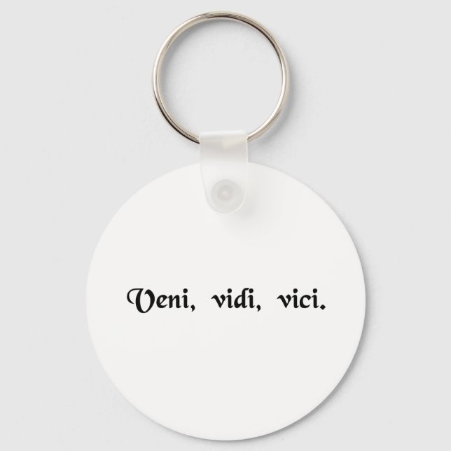 Chaveiro Vim, vi, conquistei. (Frente)