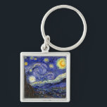Chaveiro Vincent Van Gogh - A Bela Arte da Noite Estrelada<br><div class="desc">Vincent Van Gogh é a Noite Estrelada. Petróleo na canvas de 1889, Starry Night foi pintado enquanto Van Gogh estava no asilo em Santo-Remy, França, e é considerado uma de suas maiores obras-primas. Embora seja uma cena noturna, foi pintada durante o dia e representa a vista da janela no quarto...</div>