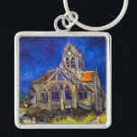 Chaveiro Vincent van Gogh - A Igreja em Auvers<br><div class="desc">Igreja de Auvers / l'Eglise à Auvers-sur-oise de Vincent Van Gogh em 1890</div>