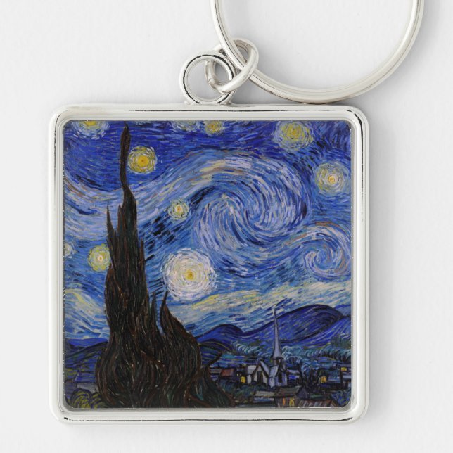 Chaveiro Vincent Van Gogh - A Noite Estrelada (Frente)