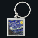 Chaveiro Vincent Van Gogh - A Noite Estrelada Arte Fina<br><div class="desc">A Noite Estrelada de Vincent Van Gogh. Óleo sobre tela de 1889, A Noite Estrelada foi pintada enquanto Van Gogh estava no asilo em Saint-Remy, França, e é considerada uma de suas maiores obras-primas. Embora seja uma cena noturna, foi pintada durante o dia e representa a vista da janela do...</div>