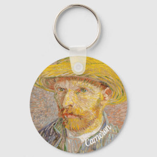 Chaveiro Vincent Van Gogh Autorretrato Palha Hat Monograma