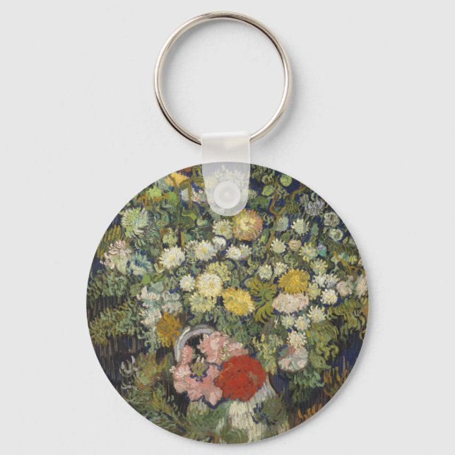 Chaveiro Vincent Van Gogh | Buquê de Flores num Vaso (Frente)
