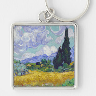Chaveiro Vincent Van Gogh - Campo de Trigo com Ciprestes