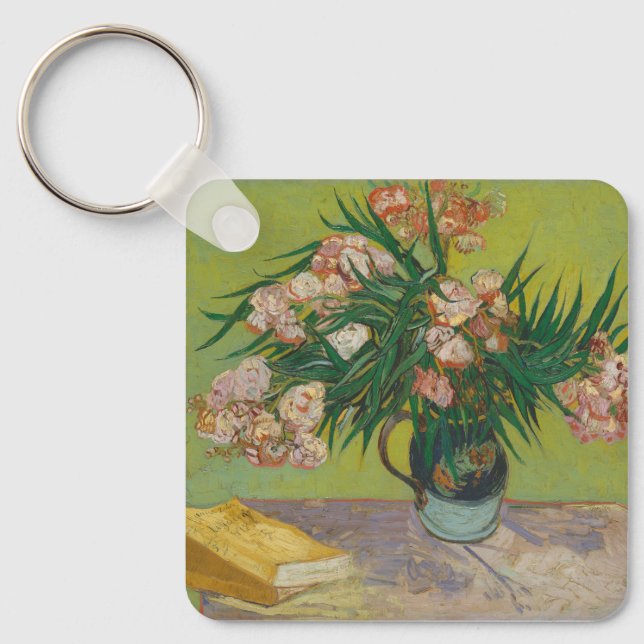 Chaveiro Vincent Van Gogh Oleander pintura em flor (Frente)