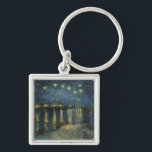 Chaveiro Vincent van Gogh | Starry Night Over the Rhone<br><div class="desc">A Noite Estrelada,  1888 | por Vincent van Gogh | Art Location: Musee d'Orsay,  Paris,  França | Artista neerlandês | Número de Coleção de Imagens: XIR60960</div>
