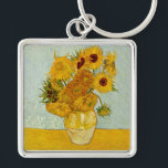 Chaveiro Vincent Van Gogh Sunflower<br><div class="desc">O Vase de Vincent Van Gogh com 12 Girassóis apresenta uma obra-prima Van Gogh.</div>
