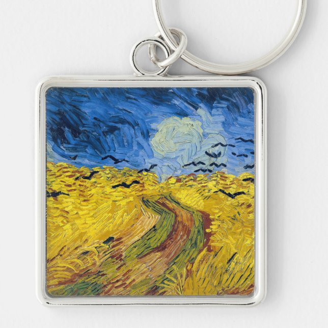 Chaveiro Vincent van Gogh - Wheatfield com Crows (Frente)