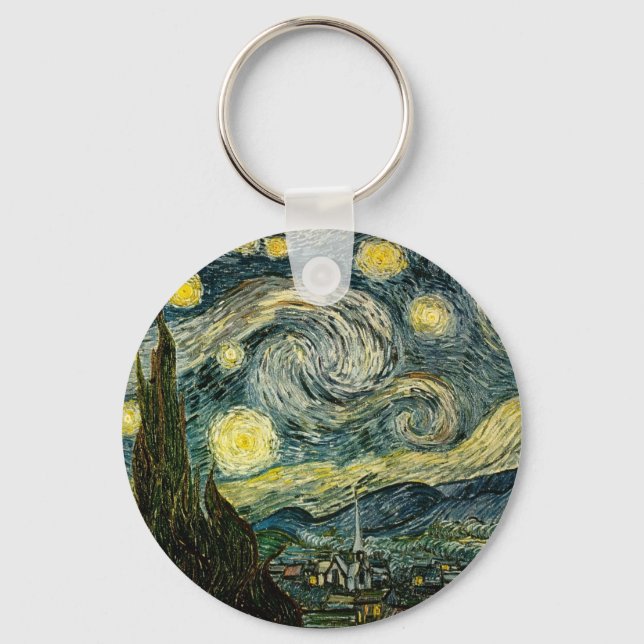 Chaveiro Vincent van Gogh's The Starry Night (1889) (Frente)