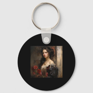 Chaveiro Vinheta de pintura de mulher de história5