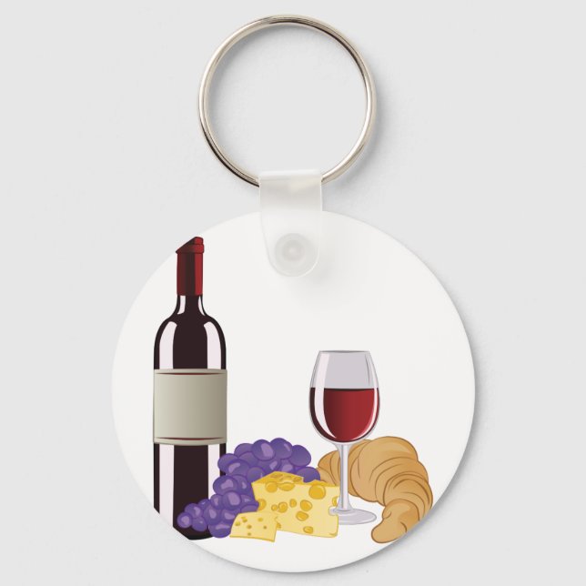 Chaveiro Vinho e Queijo (Frente)