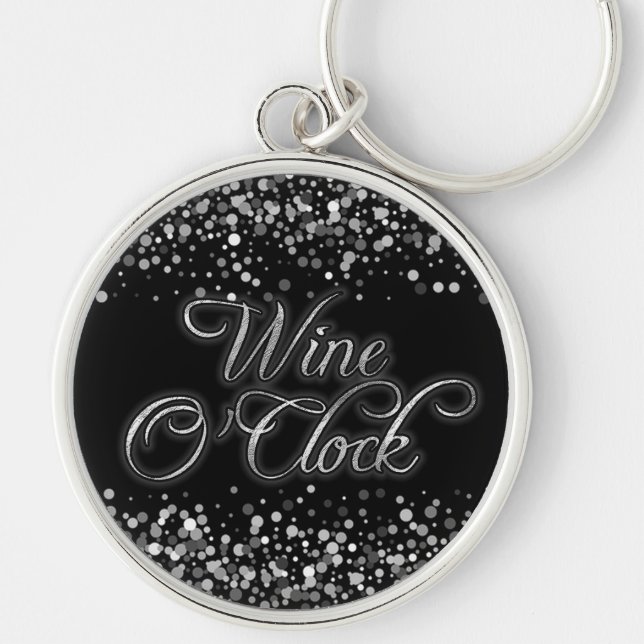 Chaveiro Vinho O'Clock Silver Sparkle (Frente)