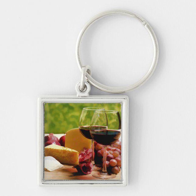 Chaveiro Vinho, queijo & fruta do campo (Frente)