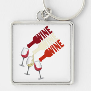 Chaveiro Vinho Tinto Branco
