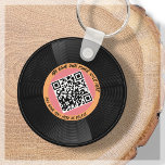 Chaveiro Vinil | Musical DJ | Código QR<br><div class="desc">Apresentando nosso chaveiro de código QR do estilo VL personalizável - o acessório perfeito para o profissional de música! Este chaveiro apresenta um elegante registro de LP vinil em cor-de-rosa e laranja, juntamente com um código QR que pode ser ligado à sua própria música. Com nosso recurso de "personalização", você...</div>