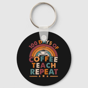 Chaveiro Vintage 100 Dias De Escola Para Professora Café Am