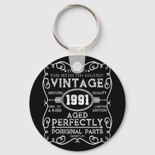 Chaveiro Vintage 1991 Man Myth Legend aniversário de 30 an
