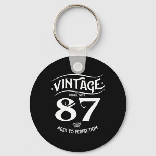 Chaveiro Vintage 87 Anos Incríveis Divertido 87º Aniversári