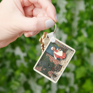 Chaveiro Vintage A Pequena Miss Muffet Aranha Rhyme