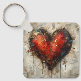 Chaveiro Vintage Abstract Hearts - Keychain 
