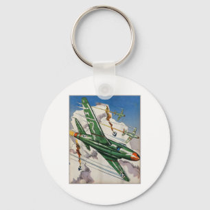 Chaveiro Vintage Air Force Eua Jet Fighter USA War Aviation