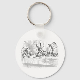Chaveiro Vintage Alice in Wonderland Tea Party Keychain