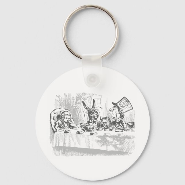 Chaveiro Vintage Alice in Wonderland Tea Party Keychain (Frente)