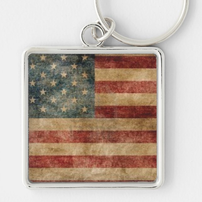 Chaveiro Vintage American Flag (Frente)