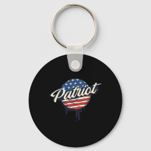 Chaveiro Vintage American Patriot Flag Retro Stars E Stri