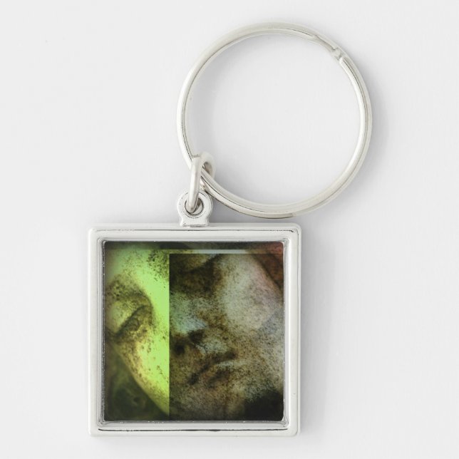 Chaveiro Vintage Angelic Statue Face Grunge Key Chain (Frente)