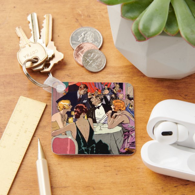 Chaveiro Vintage Art Deco Cocktail Party no Nightclub (Mesa)