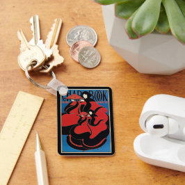 Chaveiro Vintage Art Nouveau Chap Book Ação de Graças