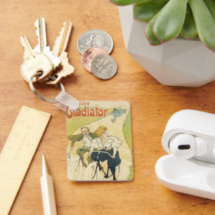 Chaveiro Vintage Art Nouveau, Gladiator Ciclos Bicicletas