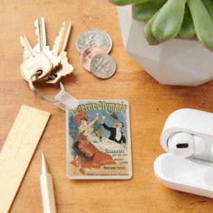 Chaveiro Vintage Art Nouveau, Restaurante Olimpíada Taverne