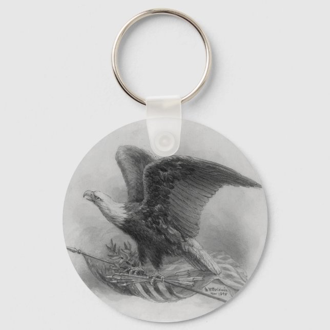Chaveiro vintage bald eagle keychain (Frente)